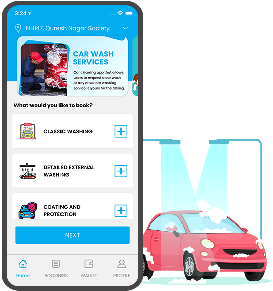 on-demand car wash app