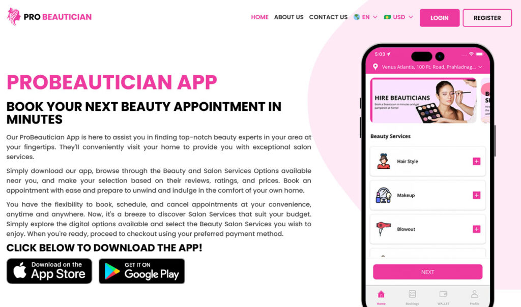 beauty salon app development