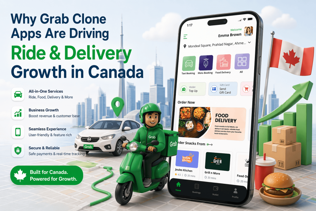 Why Grab Clone Apps Are Driving Ride & Delivery Growth in Canada